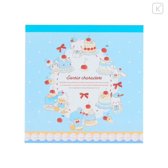 Japan Sanrio Square Memo - Sweet Cakes Collection Light Blue - 1