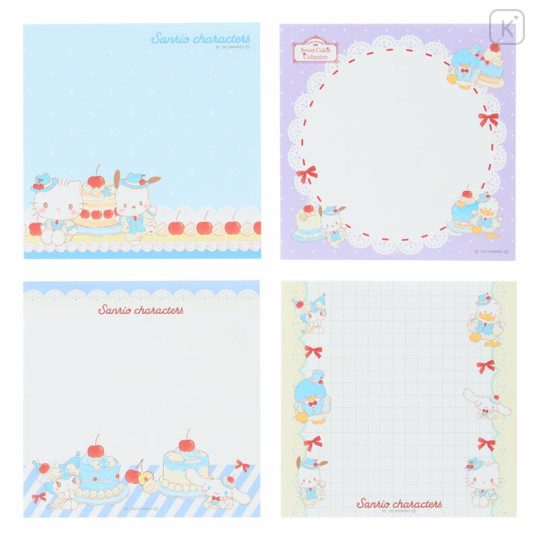 Japan Sanrio Square Memo - Sweet Cakes Collection Light Blue - 3