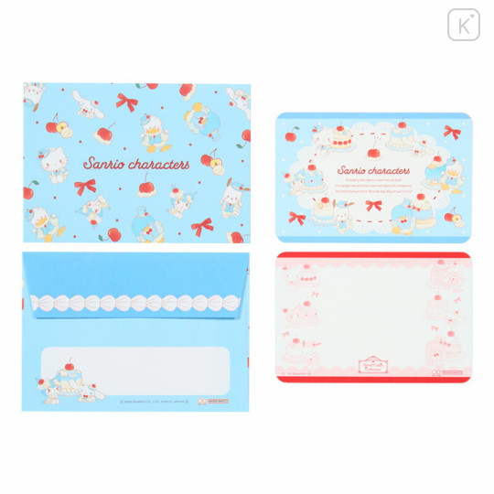 Japan Sanrio Mini Letter Set - Sweet Cakes Collection Light Blue - 3