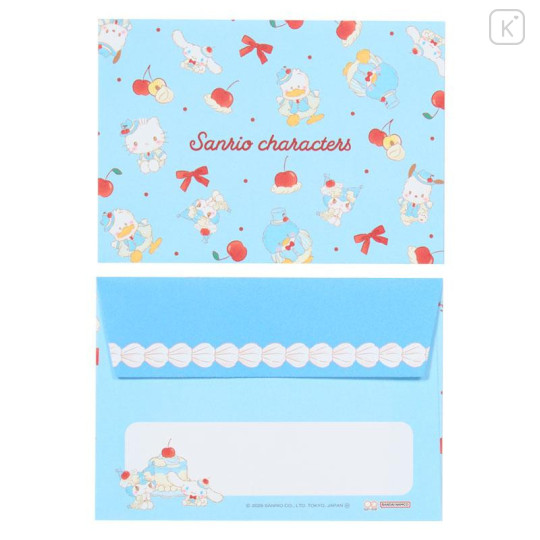 Japan Sanrio Mini Letter Set - Sweet Cakes Collection Light Blue - 4