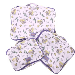 Japan Disney Travel Pouch Inner Case Set - Rapunzel : Purple
