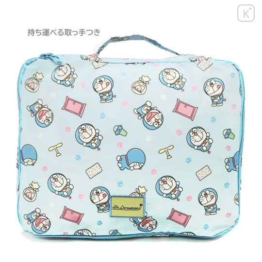 Japan Doraemon Travel Pouch Inner Case Set - Doraemon : Gadgets Light Blue - 2