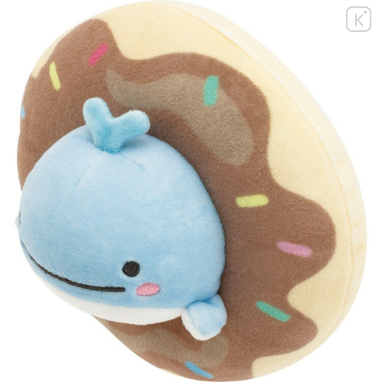 Japan San-X Super Mochi Mochi Plush Toy - Baby Lost Whale : Jinbesan and Donut Island - 2