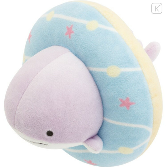 Japan San-X Mochi Mochi Squishy Plush - Shark Same : Jinbesan and Donut Island - 2