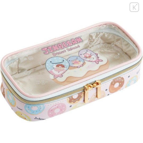 Japan San-X Clear Pen Pouch Case - Jinbesan and Donut Island - 1