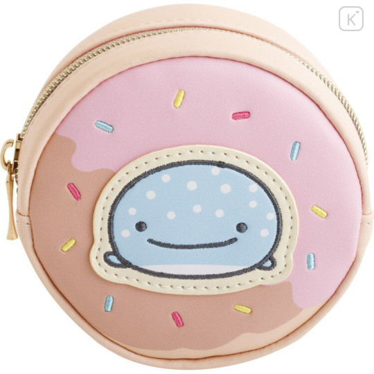Japan San-X Round Cosmetic Pouch (S) - Jinbesan and Donut Island - 1