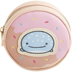 Japan San-X Round Cosmetic Pouch (S) - Jinbesan and Donut Island