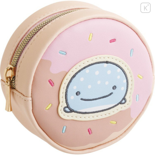 Japan San-X Round Cosmetic Pouch (S) - Jinbesan and Donut Island - 2