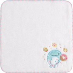 Japan San-X Embroidered Mini Towel Handkerchief - Jinbesan and Donut Island