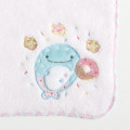 Japan San-X Embroidered Mini Towel Handkerchief - Jinbesan and Donut Island - 2