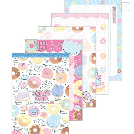Japan San-X A6 Notepad - Jinbesan and Donut Island : White - 1