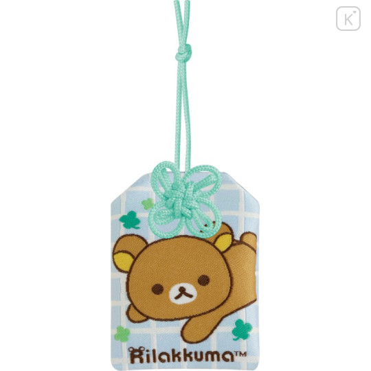 Japan San-X Amulet - Rilakkuma : Chairoikoguma's Kumakyun Days Four-Leaf Clover - 1