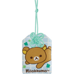 Japan San-X Amulet - Rilakkuma : Chairoikoguma's Kumakyun Days Four-Leaf Clover