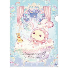 Japan San-X A4 Clear File Folder - Sentimental Circus : Warm Foamy Soap Night