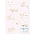 Japan San-X A4 Clear File Folder - Ishiyowa-chan : Love My Favorite Idol Pink - 1