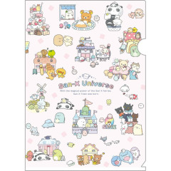 Japan San-X A4 Clear File Folder - Universe San-X Town Characters