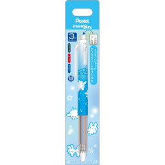 Japan San-X EnerGel 3 Color Multi Gel Pen - Twin Rabbit Angels : Universe San-X Town