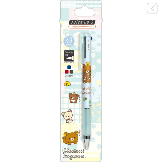 Japan San-X Juice Up 3 Multi Gel Pen - Rilakkuma : Chairoikoguma's Kumakyun Days - 1