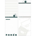 Japan San-X A6 Notepad - Universe San-X Town Monokuro Boo - 2