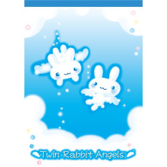 Japan San-X A6 Notepad - Twin Rabbit Angels : Universe San-X Town