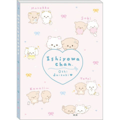 Japan San-X A6 Notepad - Ishiyowa-chan : Love My Favorite Idol Pink