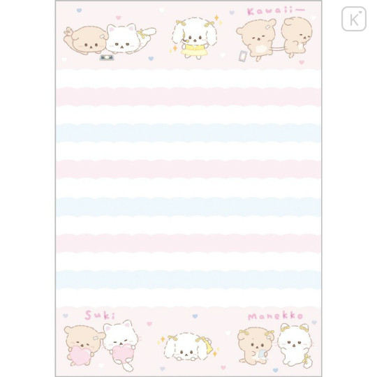 Japan San-X A6 Notepad - Ishiyowa-chan : Love My Favorite Idol Pink - 2