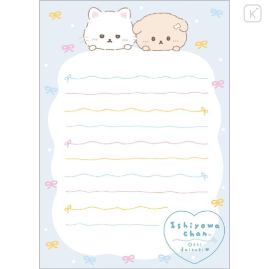 Japan San-X A6 Notepad - Ishiyowa-chan : Love My Favorite Idol Pink - 4