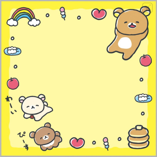 Japan San-X Square Sticky Notes - Rilakkuma Yuruyuru Pokapoka Warm and Cozy - 3