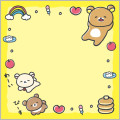 Japan San-X Square Sticky Notes - Rilakkuma Yuruyuru Pokapoka Warm and Cozy - 3
