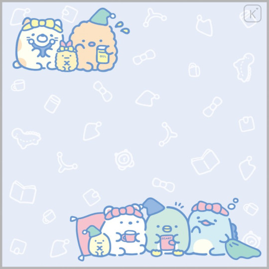 Japan San-X Square Sticky Notes - Sumikko Gurashi : Everyone's Night Routine - 3