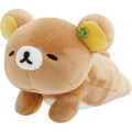 Japan San-X Mochi Mochi Squishy Plush - Rilakkuma : Chairoikoguma's Kumakyun Days Lying Down - 1