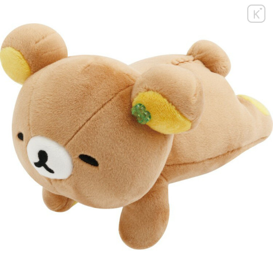 Japan San-X Mochi Mochi Squishy Plush - Rilakkuma : Chairoikoguma's Kumakyun Days Lying Down - 2