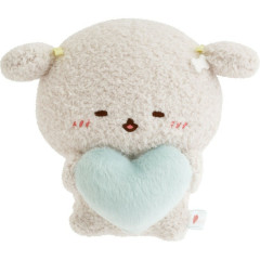 Japan San-X Original Plush Toy - Ishiyowa-chan : Love My Favorite Idol Blue Heart Yellow Ribbon