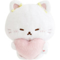 Japan San-X Original Plush Toy - Ishiyowachan : Love My Favorite Idol Kouhai-chan Pink Heart Yellow Ribbon - 1