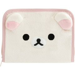 Japan San-X Multi-Purpose Travel Document Organizer - Korilakkuma : Chairoikoguma's Kumakyun Days Cloth Face