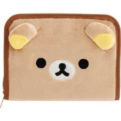 Japan San-X Multi-Purpose Travel Document Organizer - Rilakkuma : Chairoikoguma's Kumakyun Days Cloth Face