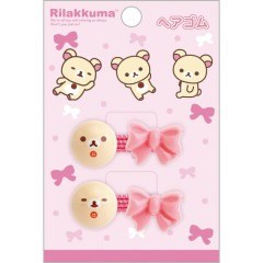 Japan San-X Soft Mascot Hair Tie - Korilakkuma : 3D Ribbon Face
