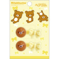 Japan San-X Soft Mascot Hair Tie - Rilakkuma : 3D Ribbon Face - 1