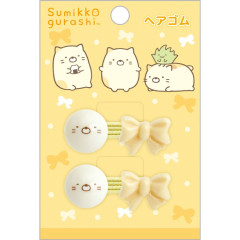 Japan San-X Soft Mascot Hair Tie - Sumikko Gurashi : Neko 3D Ribbon Face