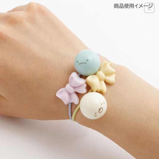 Japan San-X Soft Mascot Hair Tie - Sumikko Gurashi : Neko 3D Ribbon Face - 4