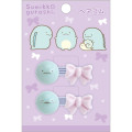 Japan San-X Soft Mascot Hair Tie - Sumikko Gurashi : Tokage 3D Ribbon Face - 1