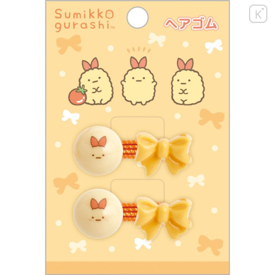 Japan San-X Soft Mascot Hair Tie - Sumikko Gurashi : Ebifurai no Shippo Fried Shrimp Tail 3D Ribbon Face - 1