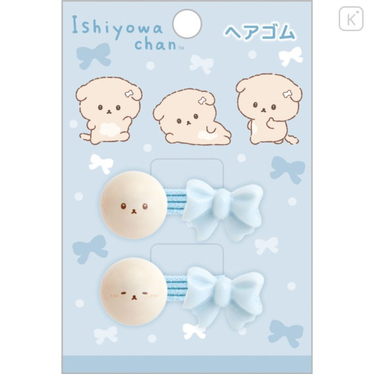 Japan San-X Soft Mascot Hair Tie - Ishiyowa-chan : 3D Ribbon Face - 1
