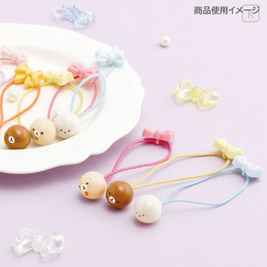 Japan San-X Soft Mascot Hair Tie - Ishiyowa-chan : 3D Ribbon Face - 3