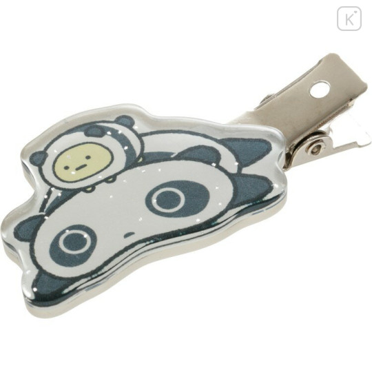 Japan San-X Acrylic Hair Clip Set - Universe San-X Town Tarepanda & Monochrome Boo Glitter - 2