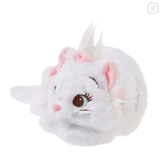 Japan Disney Store Fluffy Plush Pen Case - Marie : with Dangling Tail Charm - 2