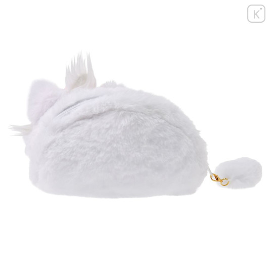 Japan Disney Store Fluffy Plush Pen Case - Marie : with Dangling Tail Charm - 3