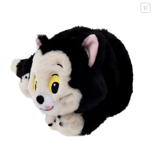 Japan Disney Store Fluffy Plush Pen Case - Pinocchio : Cat Figaro with Dangling Tail Charm - 2