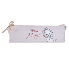 Japan Disney Store Slim Pen Pouch Pencil Case - Marie : Ribbon & Pearl Playful