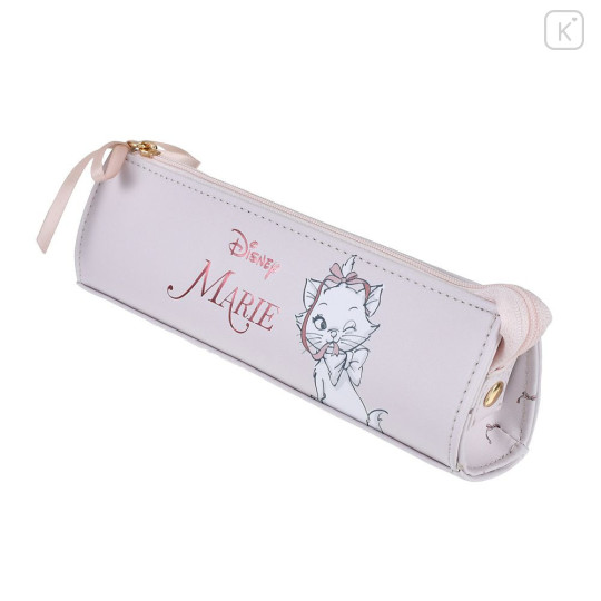 Japan Disney Store Slim Pen Pouch Pencil Case - Marie : Ribbon & Pearl Playful - 3
